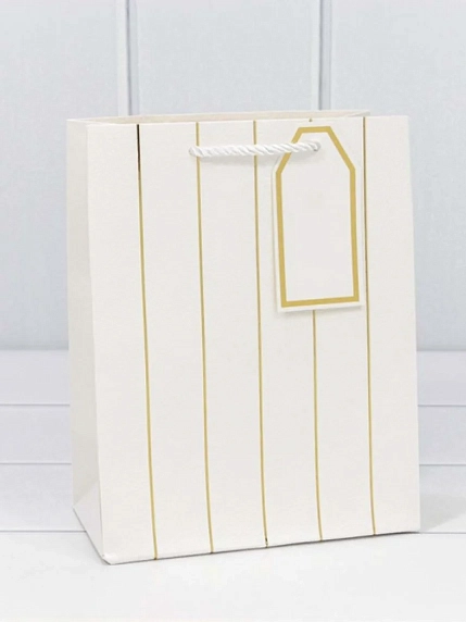 Пакет подарочный «Полосы», 18х23 см, фото 3.