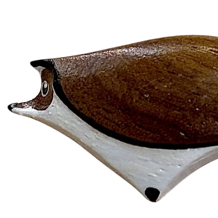 Брошь «Ёжик», коричневая, фото 2.