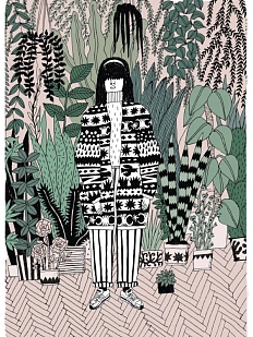 Скетчбук Валя Карнавалова «Девушка в оранжерее», А5, 200 страниц