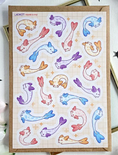 Стикерпак «Аксолотли», А6