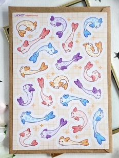 Стикерпак «Аксолотли», А6