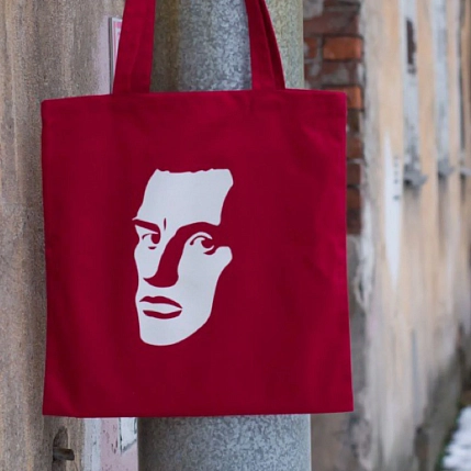 Сумка шоппер Студия упаковки «Маяковский. Портрет», красный, фото 1.