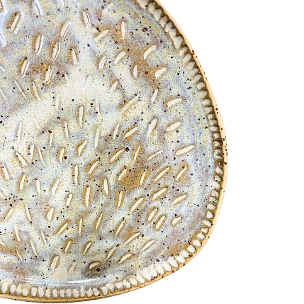 Тарелка Идеальное совпадение текстурная ручной работы, керамика, 21 см, фото 3.