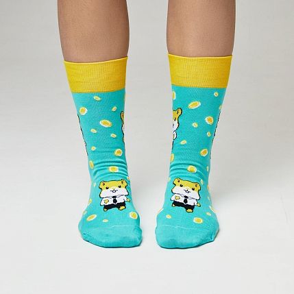 Носки «Тапальщик хомяка», р-р 42-46, бирюзовые, фото 4.