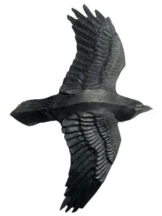 Брошь «Летящий ворон»
