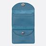 Cкладной кошелёк визитница ручной работы, Kokosina bags, натуральная кожа, васильковый, превью фото 3