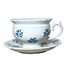 Чайная пара ручной работы Slowday Ceramics в синие розочки «Винтаж», полуфарфор, 250 мл, превью фото 3