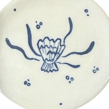 Блюдце Августа с морской ракушкой, 7-8 см, фото 2.