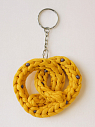 Вязаный обвес брелок «Крендель», оранжевый, 8 см, превью фото 2