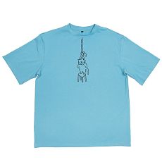Оверсайз футболка Barking Store «Профицит», L муж., голубой
