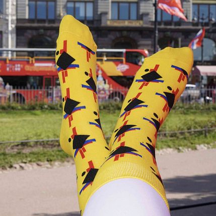 Носки «Эскиз для прикладного искусства», р-р 38-41, жёлтые, фото 1.