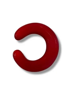 Кафф Лампджой глянцевый, стекло, тёмно-красный