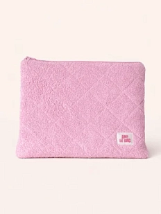 Большая косметичка ручной работы АМИ (Ami lé sac) «Кейс», розовая, махровая