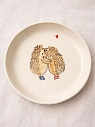 Тарелка ручной работы НАДО ЖЕ с росписью «Ёжики», белая, керамика, 19 см, превью фото 1