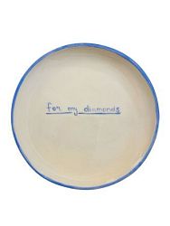 Тарелка ручной работы «For my diamonds», керамика, 15 см