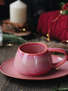 Кружка ручной работы вулкан VELES «Поцелуй Арвен», фарфор, 250 мл