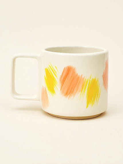 Кружка ручной работы «Дедлайн горит», жёлтая, керамика, 350 мл, фото 2.