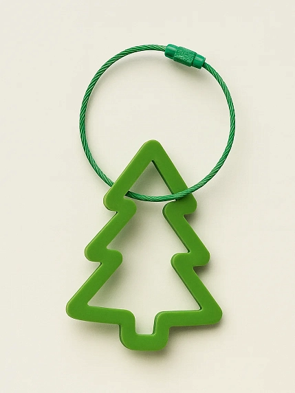 Брелок, обвес на сумку DARI DARI «Ёлочка», светло-зелёный, 6 см, фото 1.