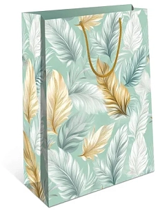 Пакет подарочный Перья, в ассортименте