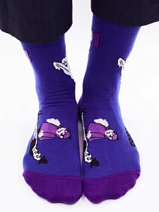Носки «Лучшее в мире привидение с мотором», р-р 38-41, фиолетовые