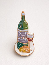 Брошь ручной работы «Вино», Partala ceramics