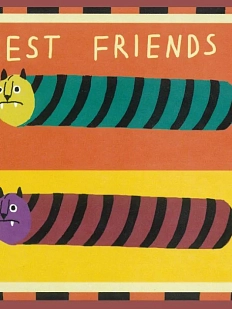 Открытка Валя Карнавалова «Best friends», А6, односторонняя