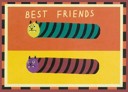 Открытка Валя Карнавалова «Best friends», А6, односторонняя, фото 1.