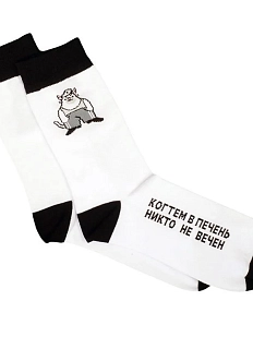 Носки с котиком «Когтем в печень», р-р 35-40