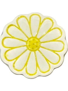 Брошь ручной работы Ceramission «Ромашка», керамика