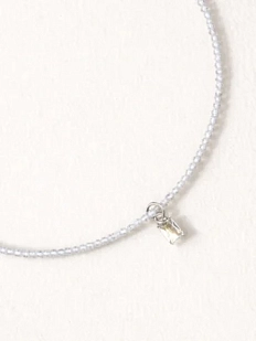 Чокер Мигетт из белого циркона с прямоугольным сияющим камнем