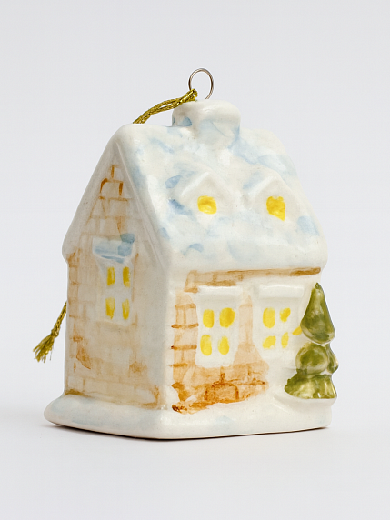Ёлочная игрушка «Домик», 7 см, фото 3.