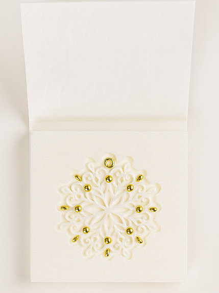 Игрушка новогодняя фарфоровая Bulygin «Снежинка», фото 3.