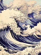 Картхолдер двойной, «Большая волна», экокожа