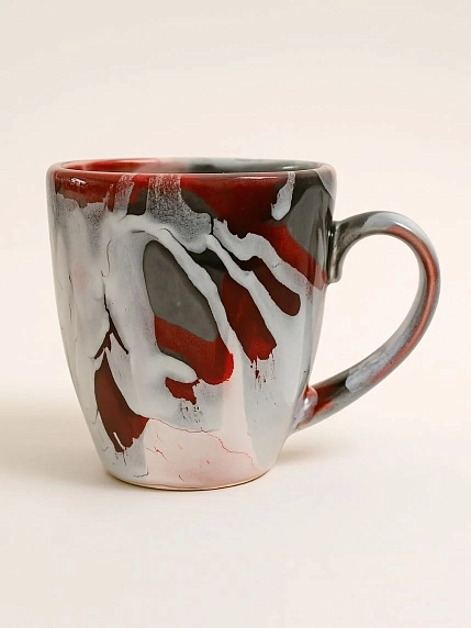 Кружка ручной работы Тата вытворяет/NF ceramics «Нет жизни без тебя вина», керамика, 400 мл, фото 2.