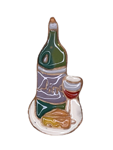 Брошь ручной работы «Вино», Partala ceramics