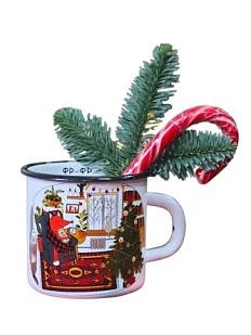 Эмалированная кружка Магтрэп «Лисья нора», белая, 400 мл