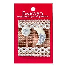 Серьги ручной работы «Снежинки», фарфор