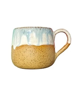 Кружка ручной работы «Изморось», светло-голубая, керамика, 300 мл