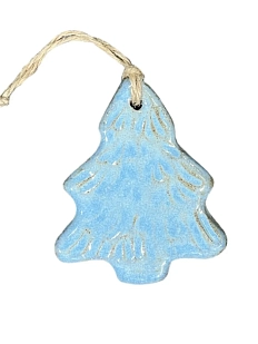 Ёлочная игрушка Верба керамика «Голубая ёлка», керамика
