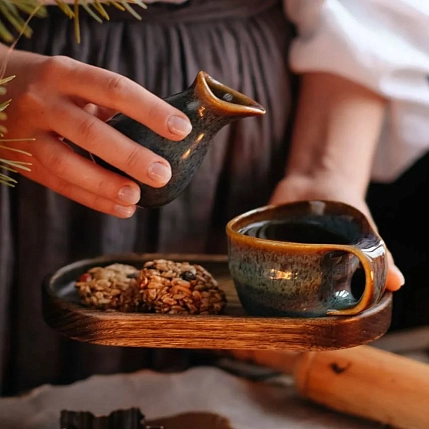 Чашка для чая ручной работы Цветок Фригг Велес «Элессар», фарфор, 180 мл, фото 3.