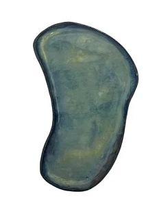 Блюдце ручной работы зелёное, керамика, 20 см