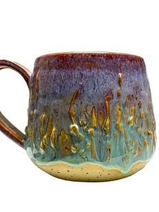 Кружка ручной работы «Лавандовое поле», фиолетовая, керамика, 300 мл