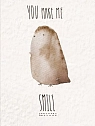 Открытка ЙЕТТИ «You make me smile», белая, А6, превью фото 1