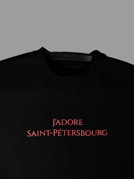 Футболка «J`adore» чёрная, XS, фото 2.