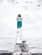 Открытка «Зеленый маяк»