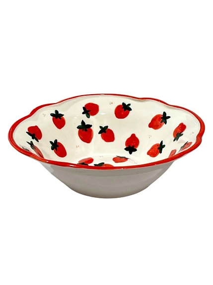 Пиала ручной работы Slowday Ceramics «Клубника», полуфарфор, 17 см, фото 3.