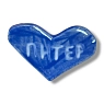 Магнит в виде сердечка керамический «Питер», синий, превью фото 1