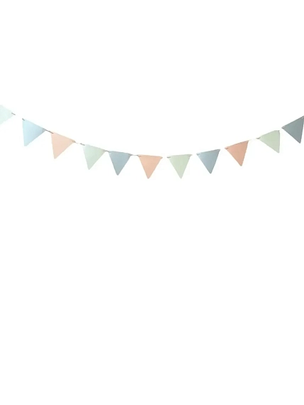 Бумажная гирлянда Это важно «Флажки», чёрная, картон, 240 г/м², фото 1.