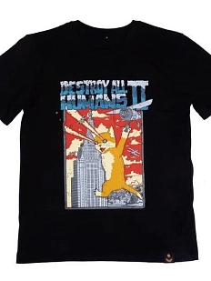 Футболка «Кэтзилла», черный, М жен.