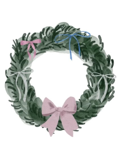 3D Стикер на телефон «Новогодний венок», фото 1.